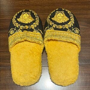 Versace Black and Gold Slippers